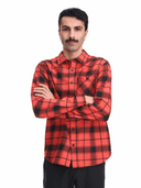 FLANNEL OUTDOOR SHIRT M, Red