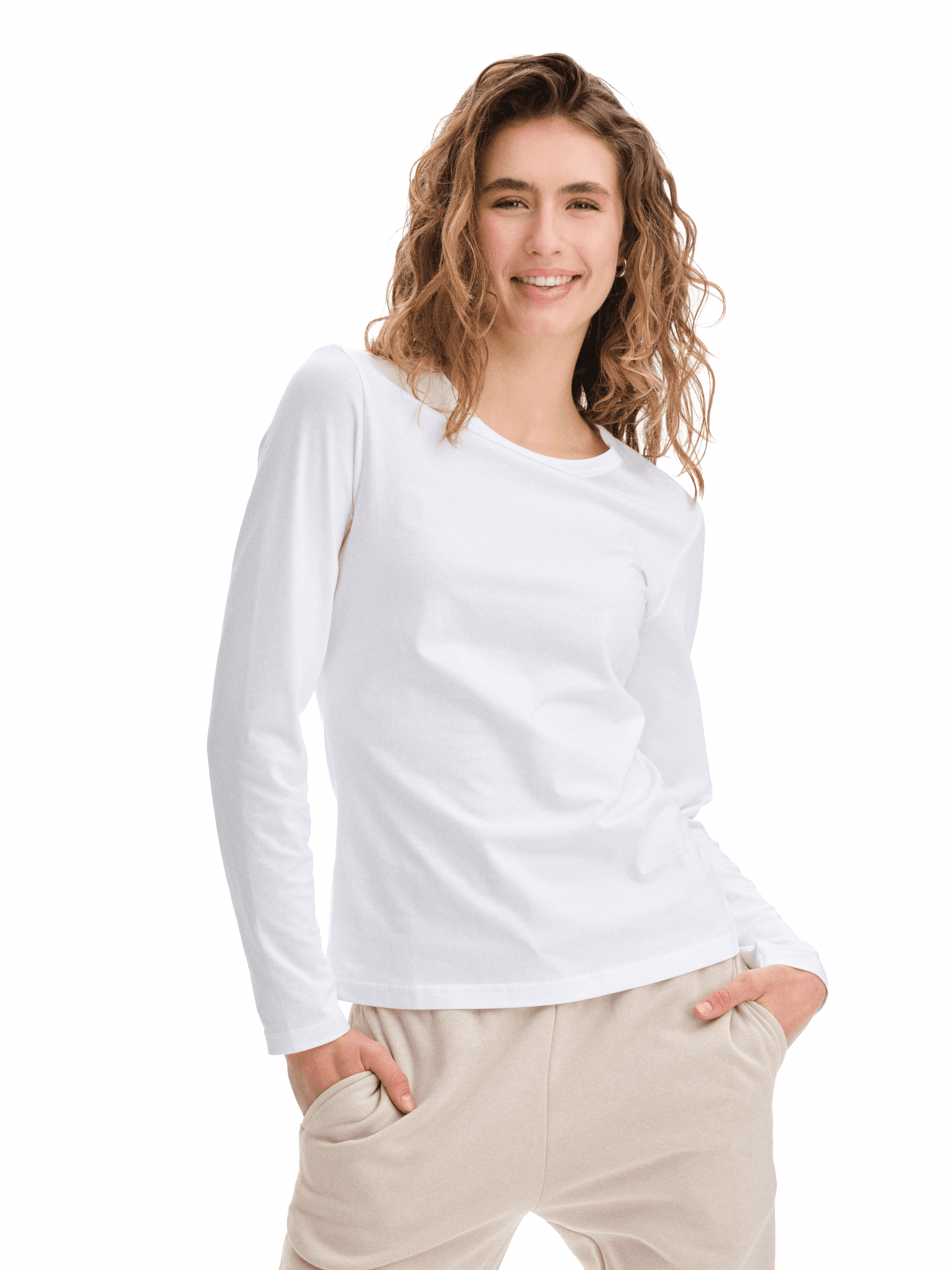 Takeoff, Basic Long Sleeved Tee, Langermet T-skjorte, Dame, Model 1