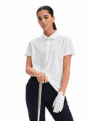 GOLF MESH POLO W, White