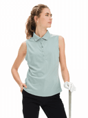 GOLF MESH SLEEVELESS POLO W, Green