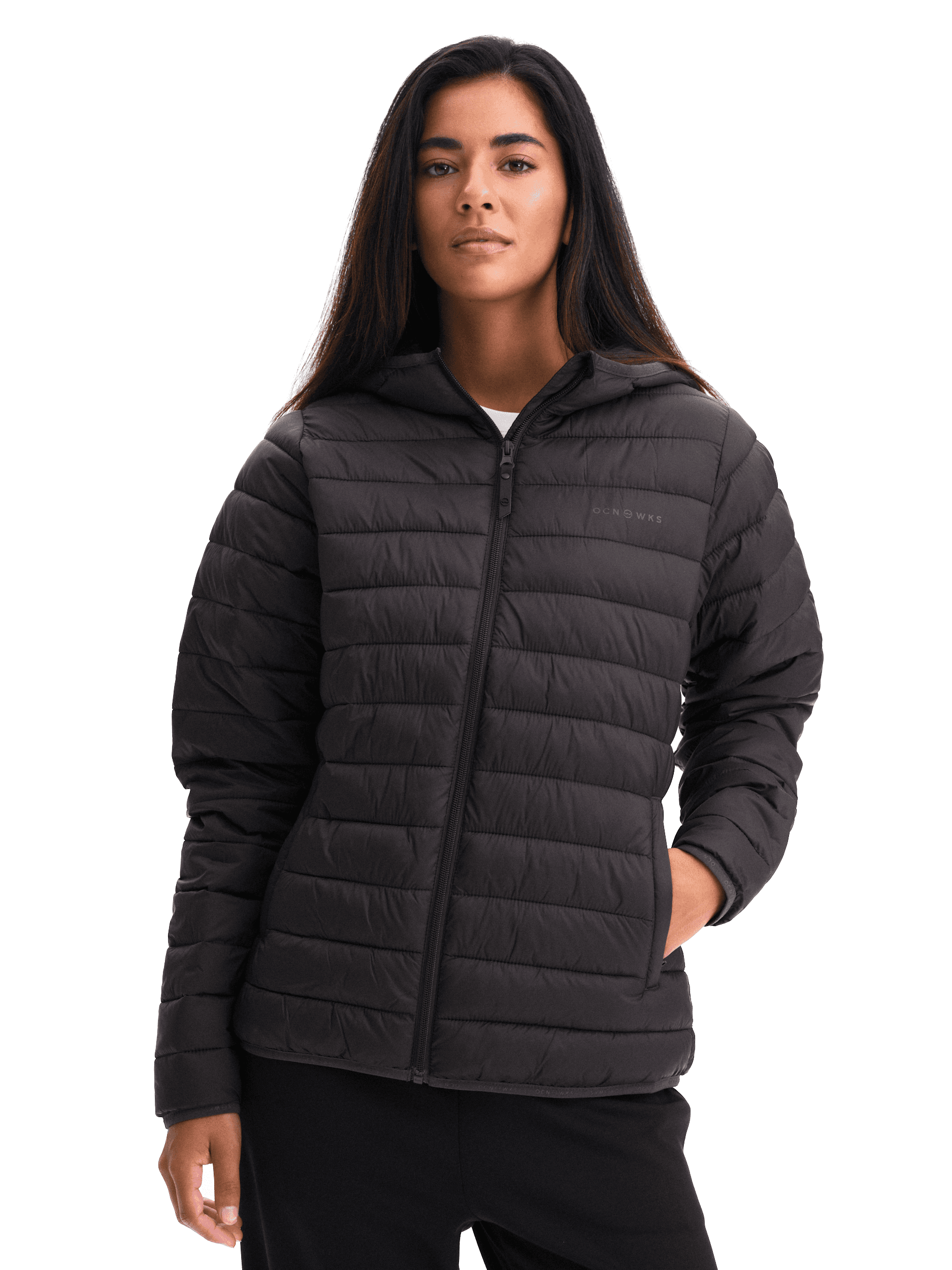 OCEAN WORKS, Padded Hood Jacket W, Model 1