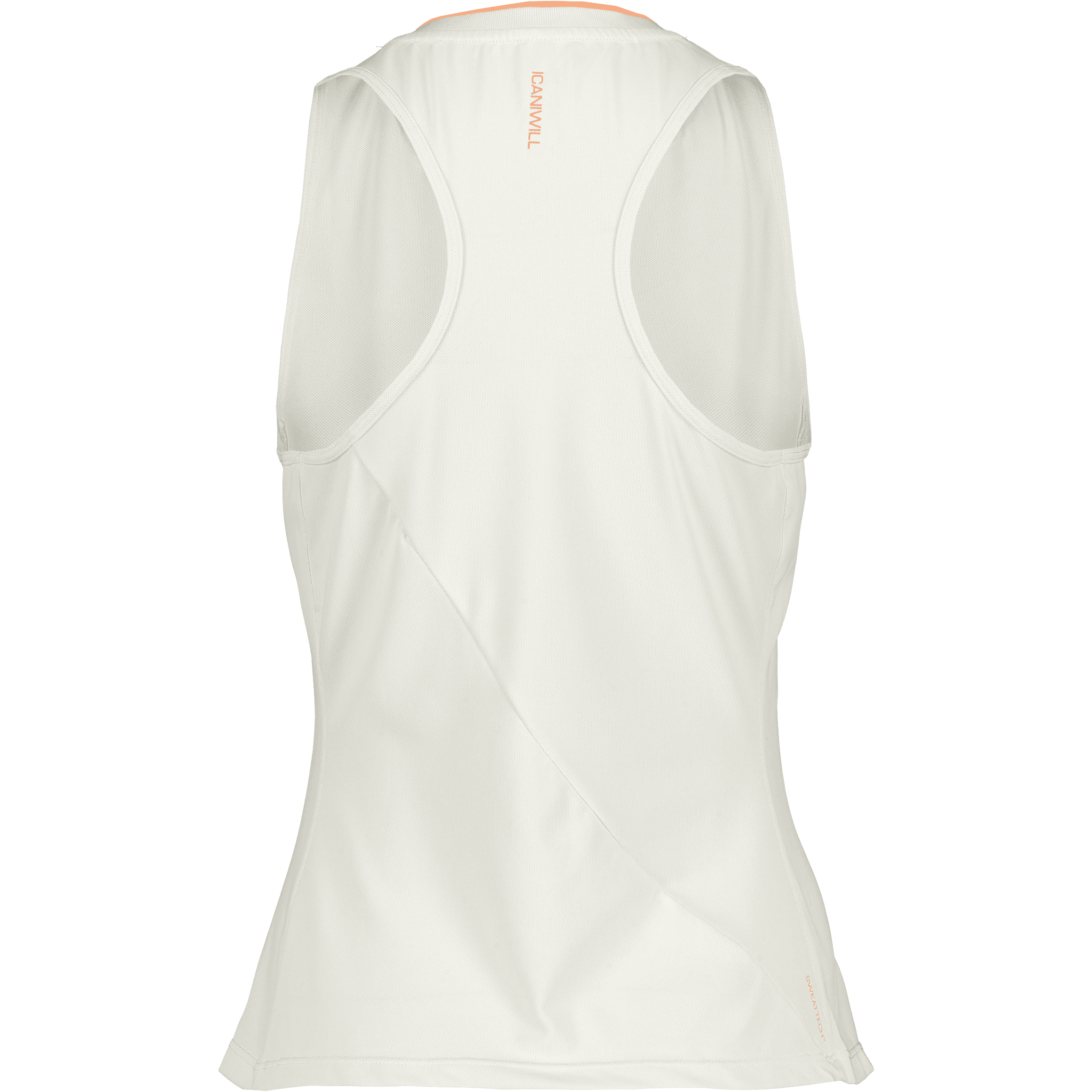 ICANIWILL, Training Pique Tank Top White/coral, Detail 1